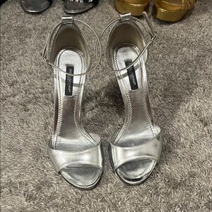 Dolce & Gabbana Metallic Silver Heels